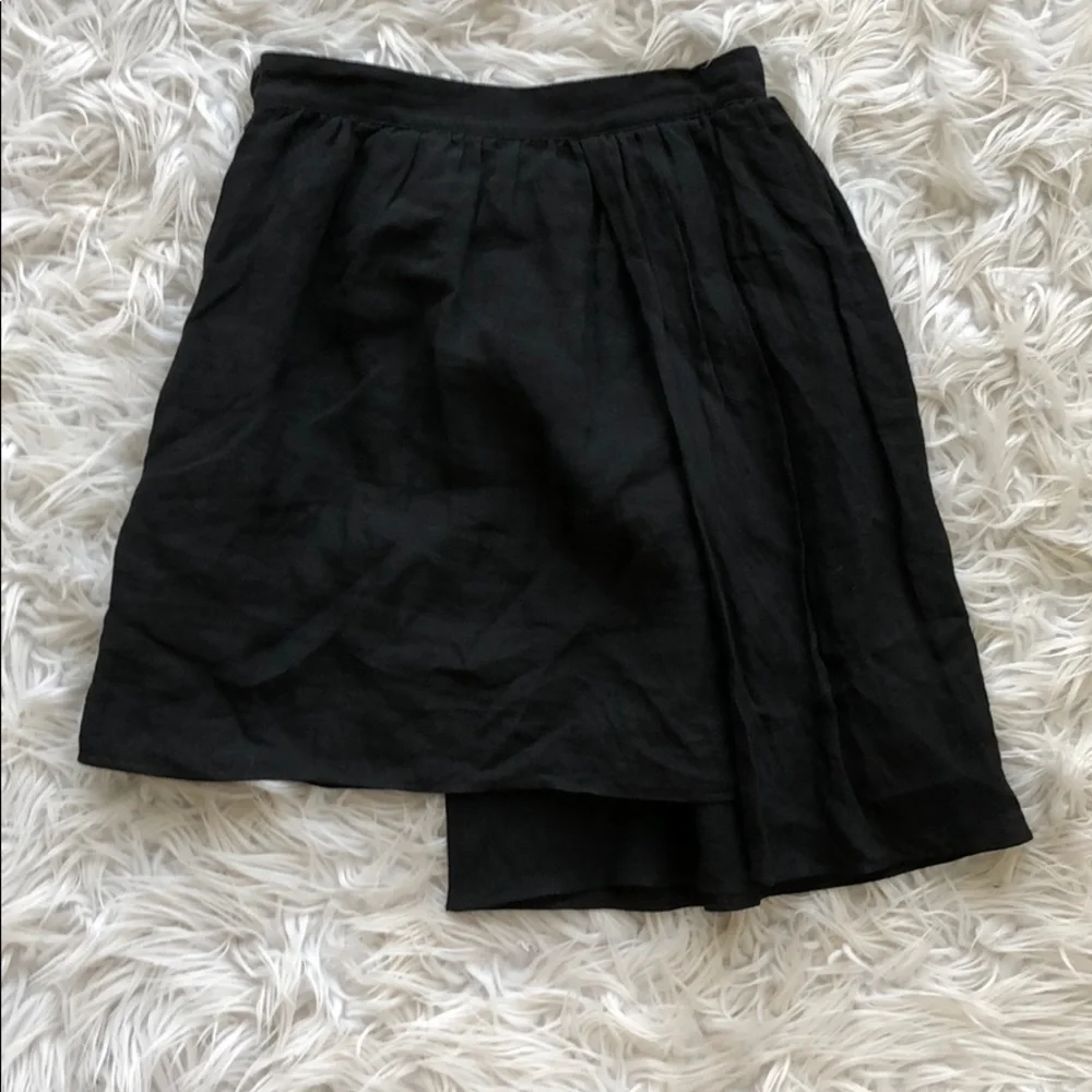 • Creatures of Comfort • Linen Black Mini Skirt XS